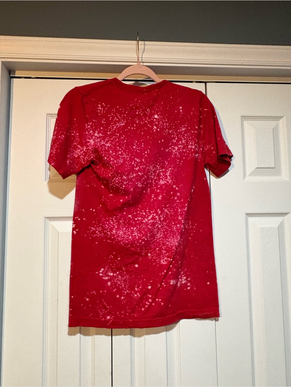 SHEIN Red Bleached 'AMERICA' Repeat Graphic Tee - Picture 3 of 3